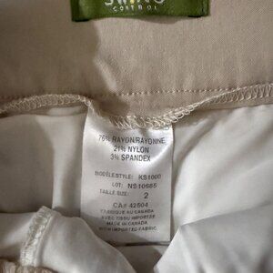 Swing Control Beige Stretch Skirt | Size 2